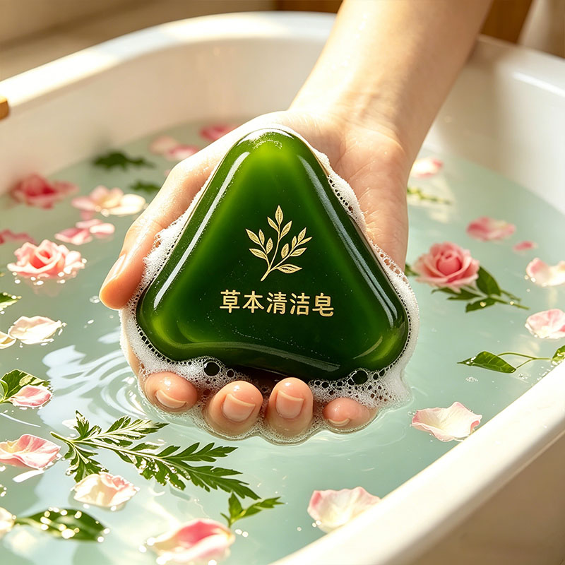 乌斯曼草本何首乌侧柏叶洗发皂手工控油去屑蓬松生养发正品洗头皂