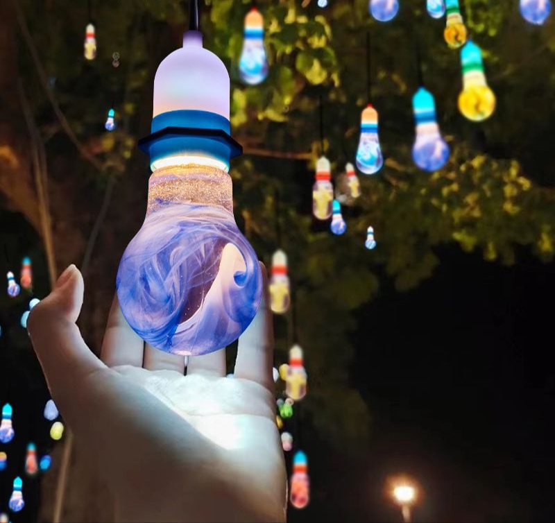 户外LED七彩许愿琉璃灯网红打卡景区公园街区吊挂树灯景观装饰灯