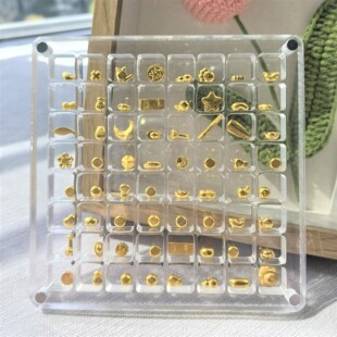 金豆豆收纳盒一克1g收纳瓶金条罐透明亚克力黄金首饰吊坠展示盒盘