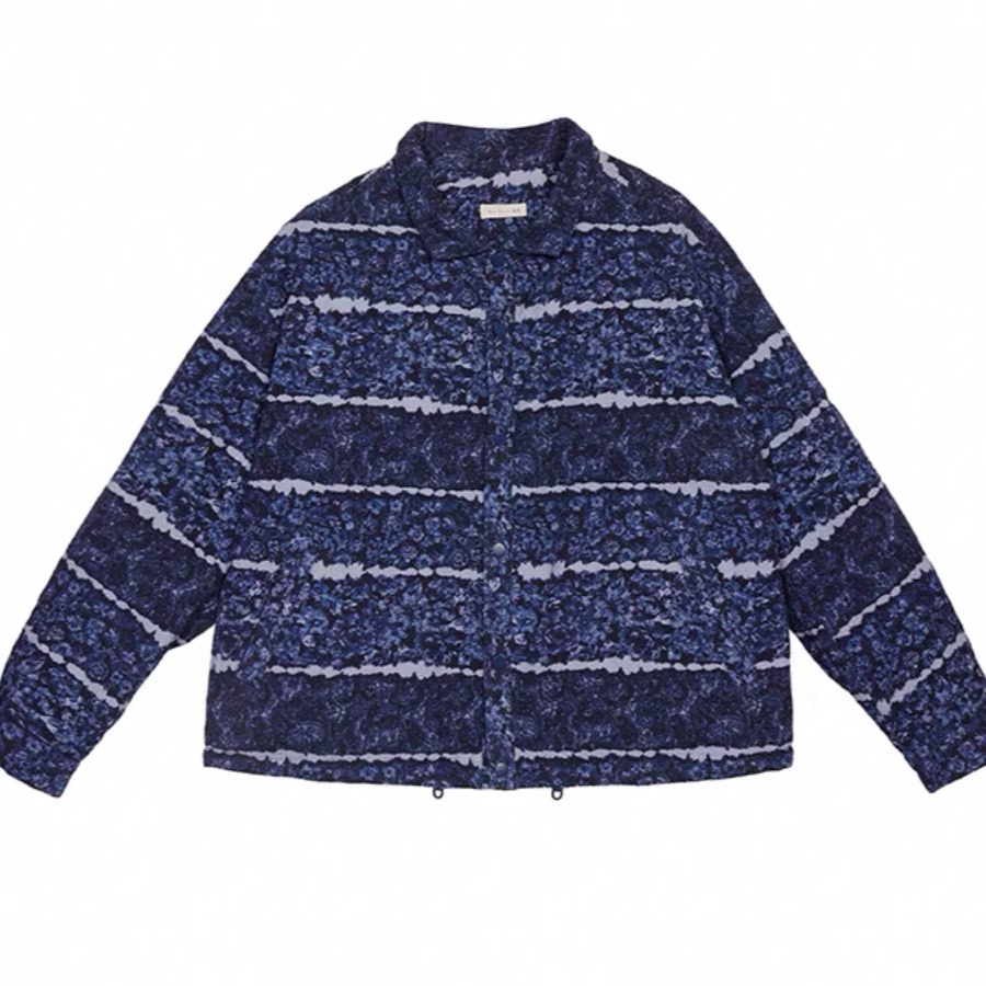 斯琴2025春专柜正品印花灯芯绒翻领薄外套夹克宽松棉服BECS016150