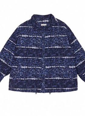 斯琴2025春专柜正品印花灯芯绒翻领薄外套夹克宽松棉服BECS016150