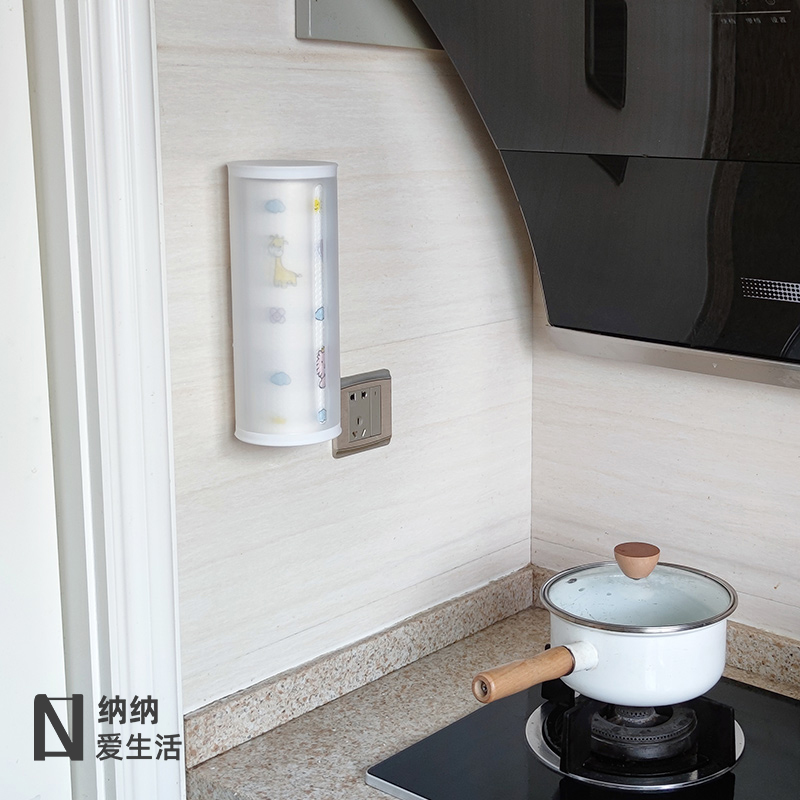 厨房纸巾抹布纸巾盒挂壁孔防油烟