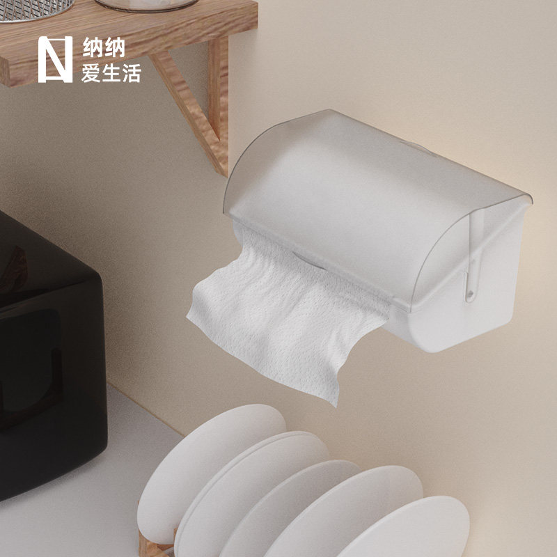 厨房纸巾盒免打孔壁挂橱柜卷纸架纸巾架厨房用保鲜膜抹布收纳防油,收纳整理,纸巾盒,淘宝优惠券,粉丝福利购,淘宝优惠卷