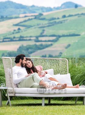 户外沙发庭院花园懒人靠背简约时尚藤编藤椅靠背别墅景区沙发家具