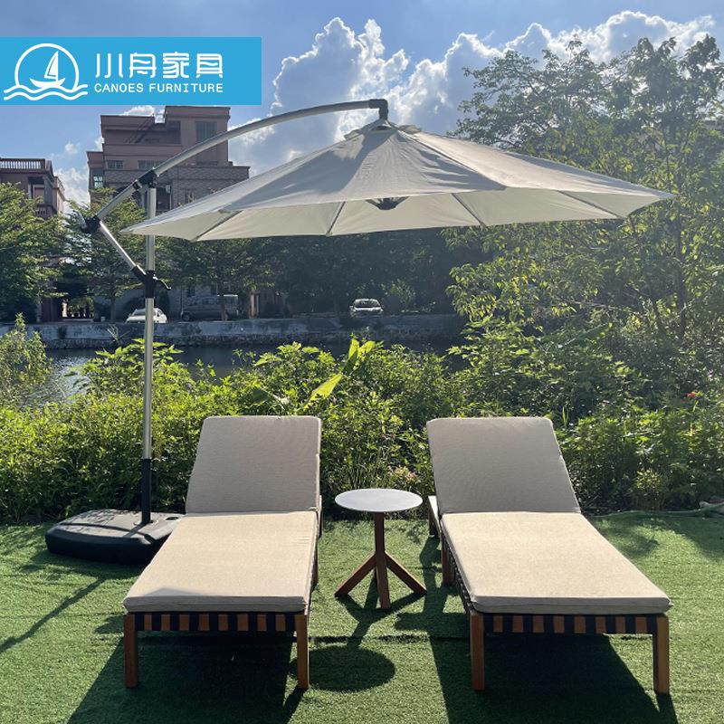 小舟户外家具庭院泳池酒店民宿休闲躺床海边度假村防水防晒沙滩椅