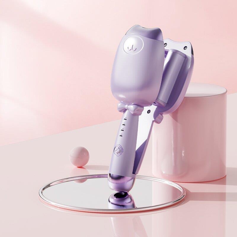 蛋蛋卷蛋卷头烫发器32mm猫爪水波纹速热烫发棒学生大波浪板卷跨境