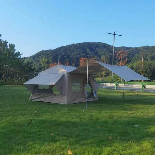 帐篷充气3-5人带天幕野营小屋全套户外自动便携式防雨星空窗厂家
