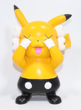 现代萌趣皮卡丘桌面摆件儿童房卡通装饰品办公室书架展架摆设