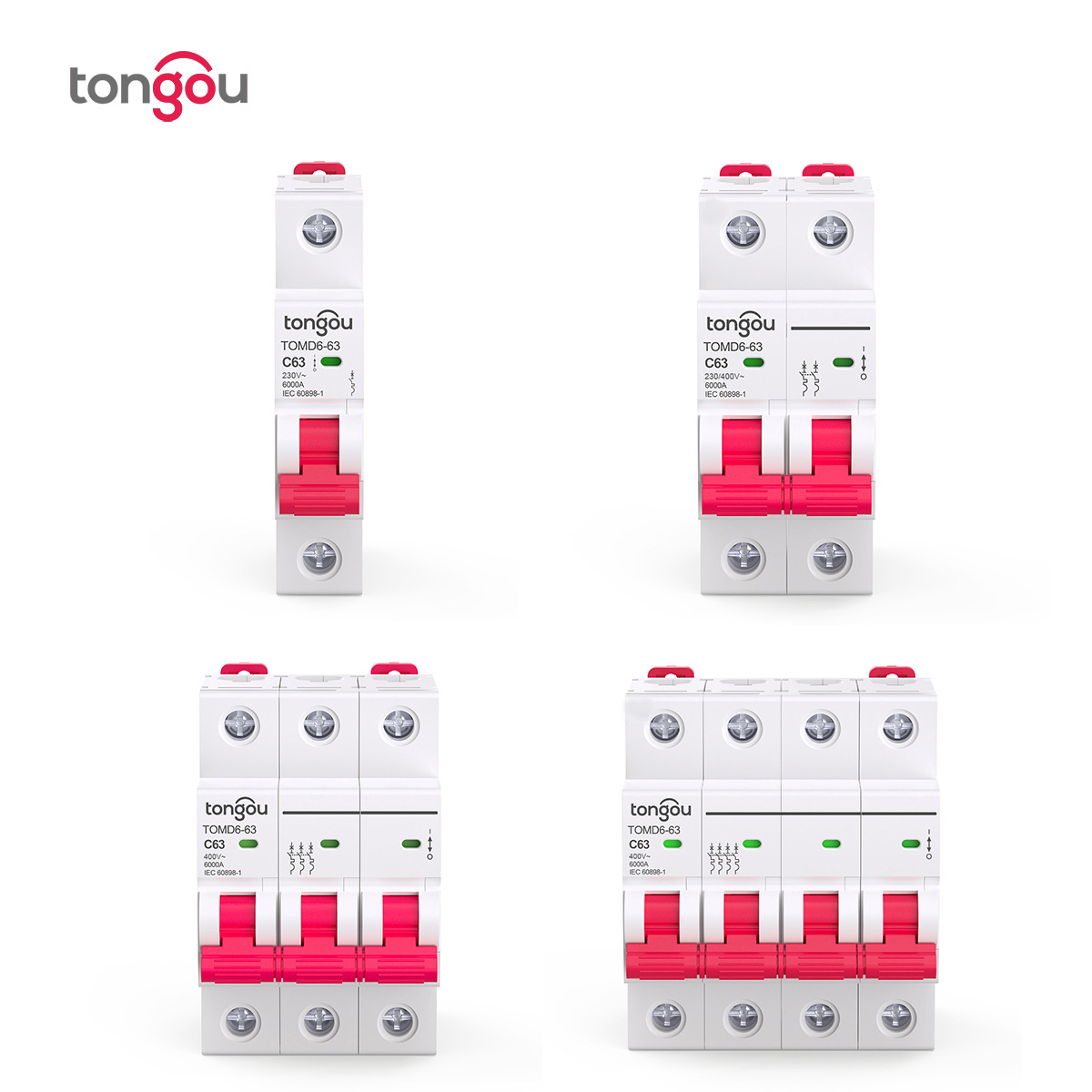AC交流小型断路器1P2P3P4P63A空气开关短路保护微断MCB
