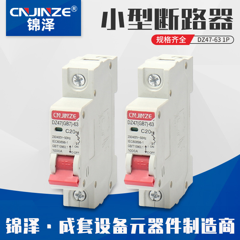 空气开关小型微断路器 DZ47-63小型断路器 1P断路器保护隔离空开