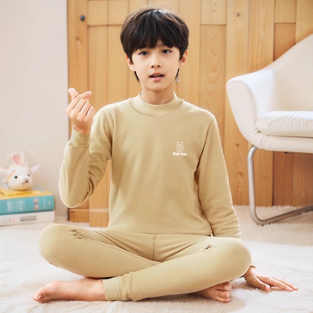 儿童纯棉秋衣秋裤套装大码