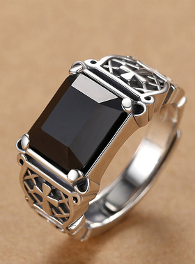 新款男士十字架戒指个性霸气潮流