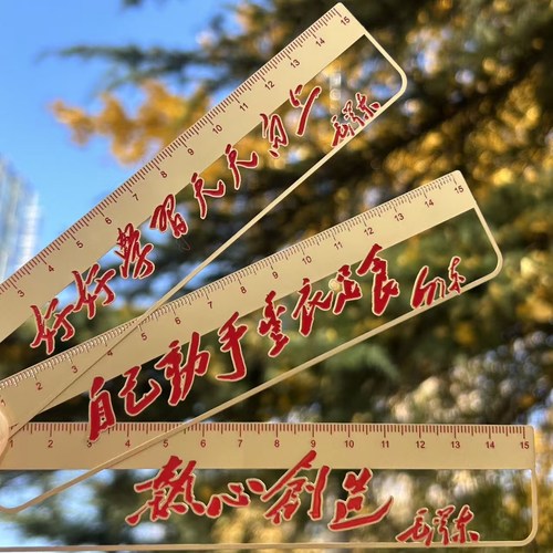 编译文创 名言金属书签尺两用 热心创造 自己动手丰衣足食 好好学习天天向上 万事开头难每门科学都是如此 社会生活本质上是实践的