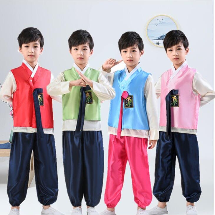 新款男童朝鲜民族演出服男款韩服幼儿民族服装中小学生运动会舞蹈