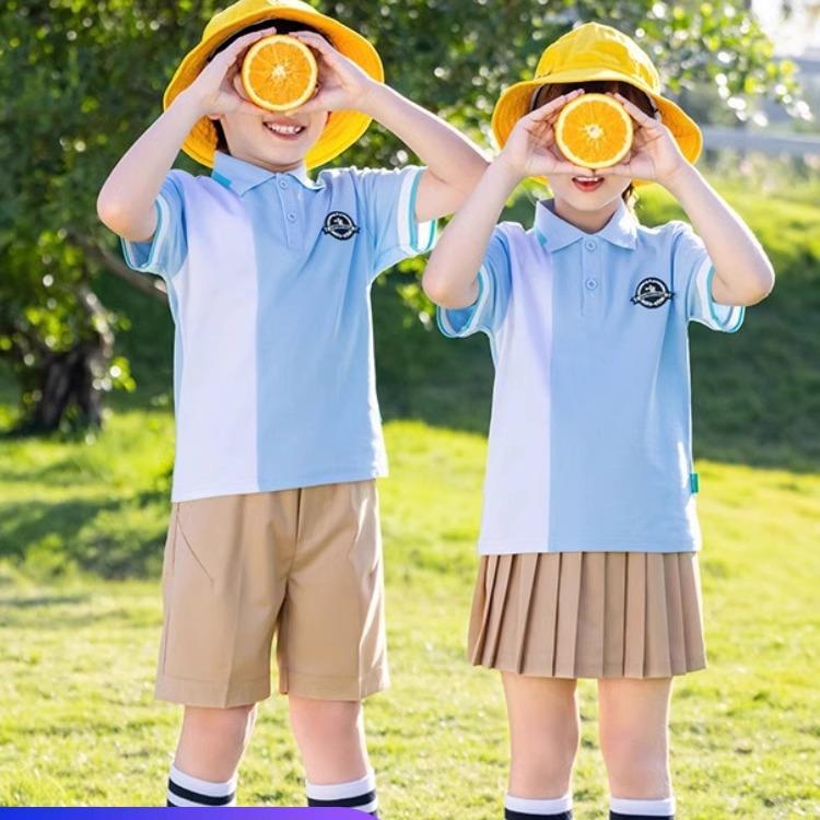 幼儿园园服夏季两件套套装毕业照运动服装儿.童班服中小学生校服