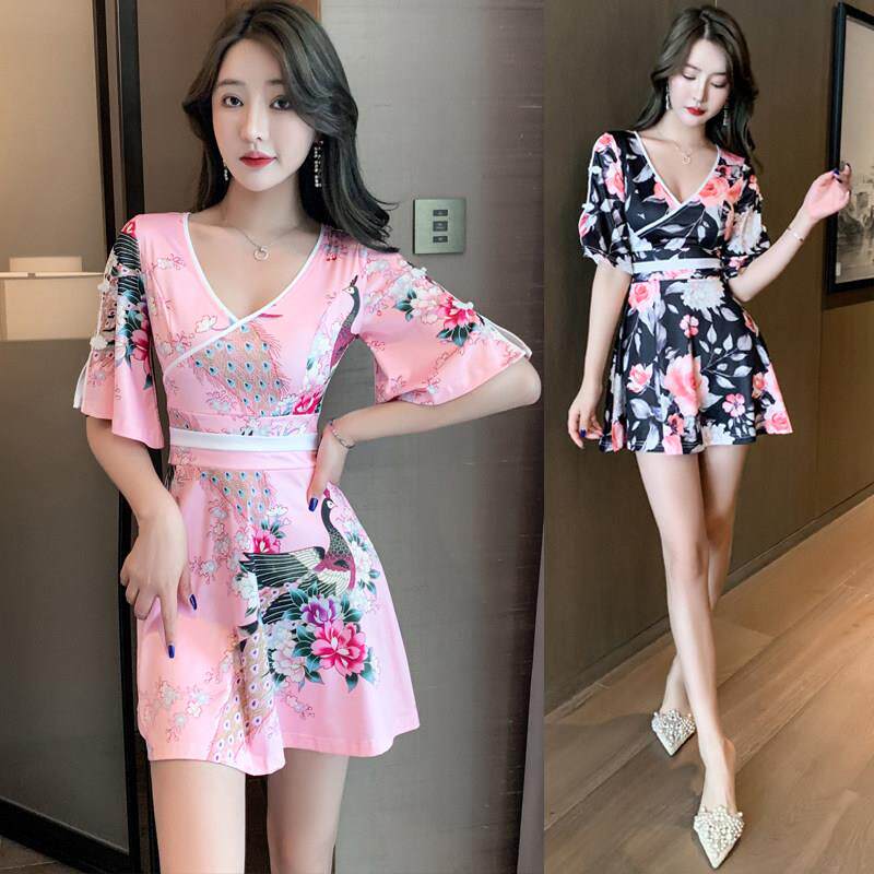 性感日系和服连衣裙遮肚显瘦夜店女装桑拿足疗技师工作服洗浴工装