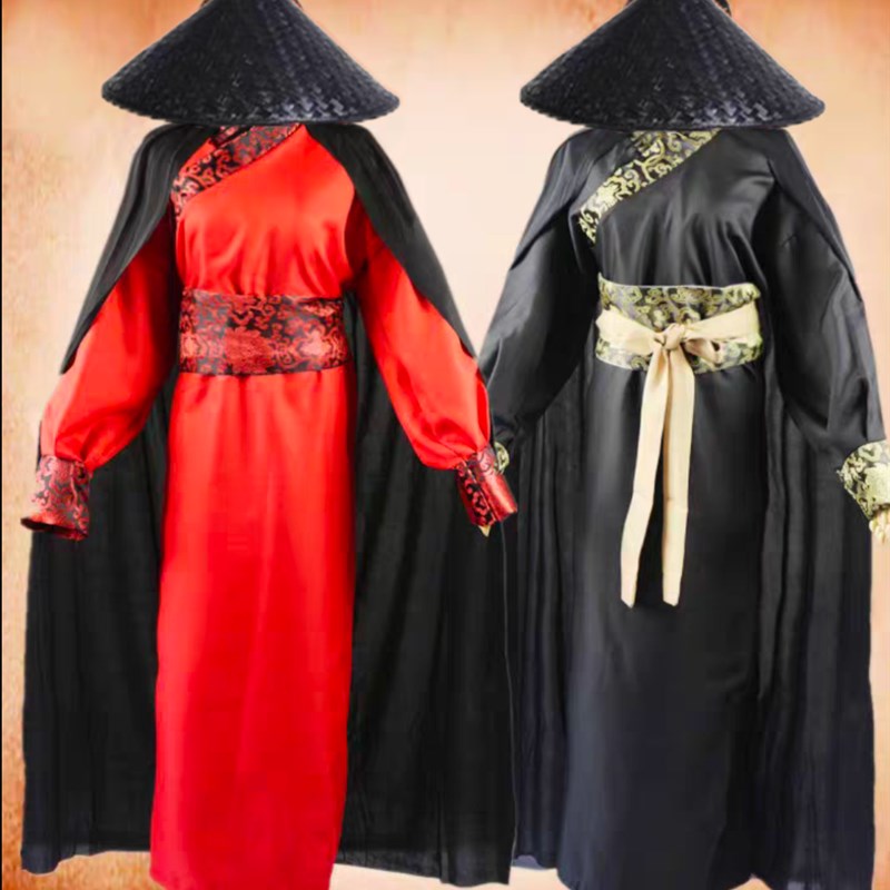 汉服剑客衣服成人武侠演出服适用2050岁身高 侠客古装男装 适用20