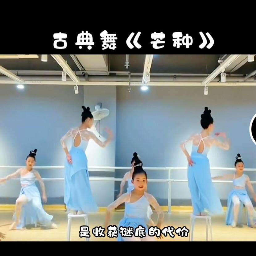 春三月古典舞纱衣飘逸练功服同簪舞蹈服紫金金晨芒种儿童演出汉服