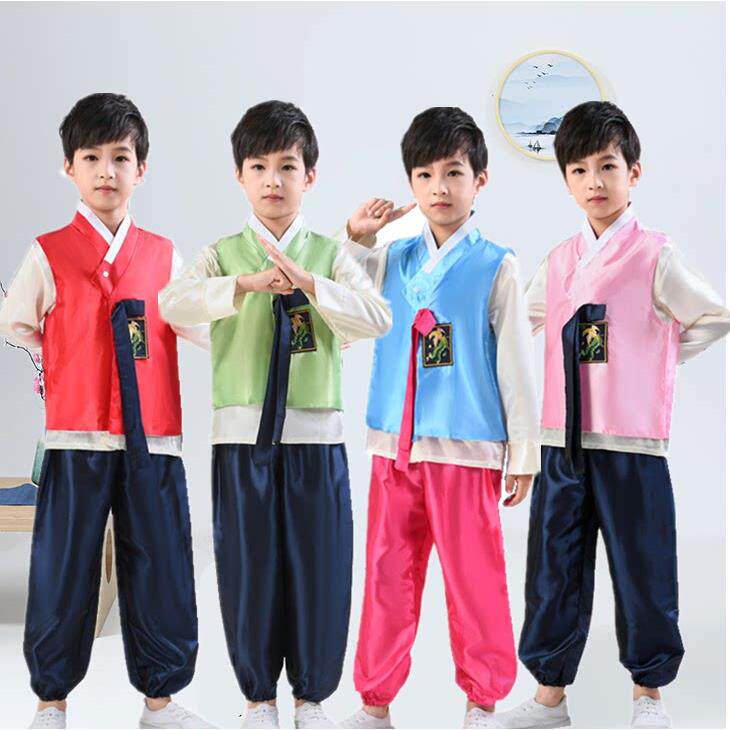 新款男童朝鲜民族演出服男款韩服幼儿民族服装中小学生运动会舞蹈