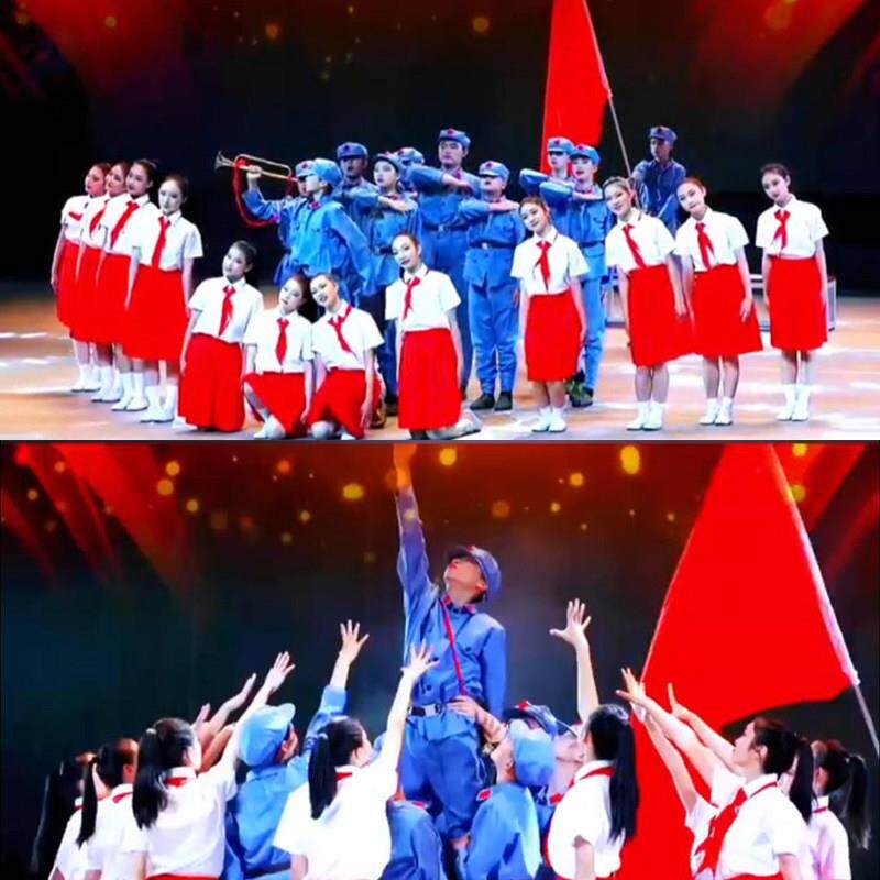 传承我心中的那抹红演出服毕业季传承红色经典红星闪闪舞蹈服
