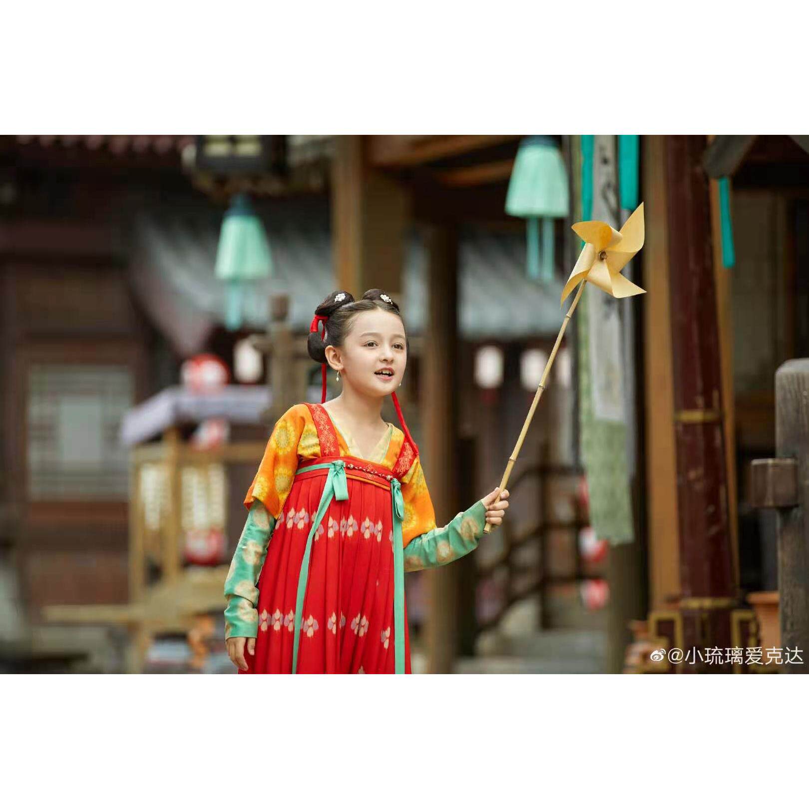 风起霓裳电视剧库狄琉璃同款汉唐齐胸襦裙女童古装汉服民族中国风