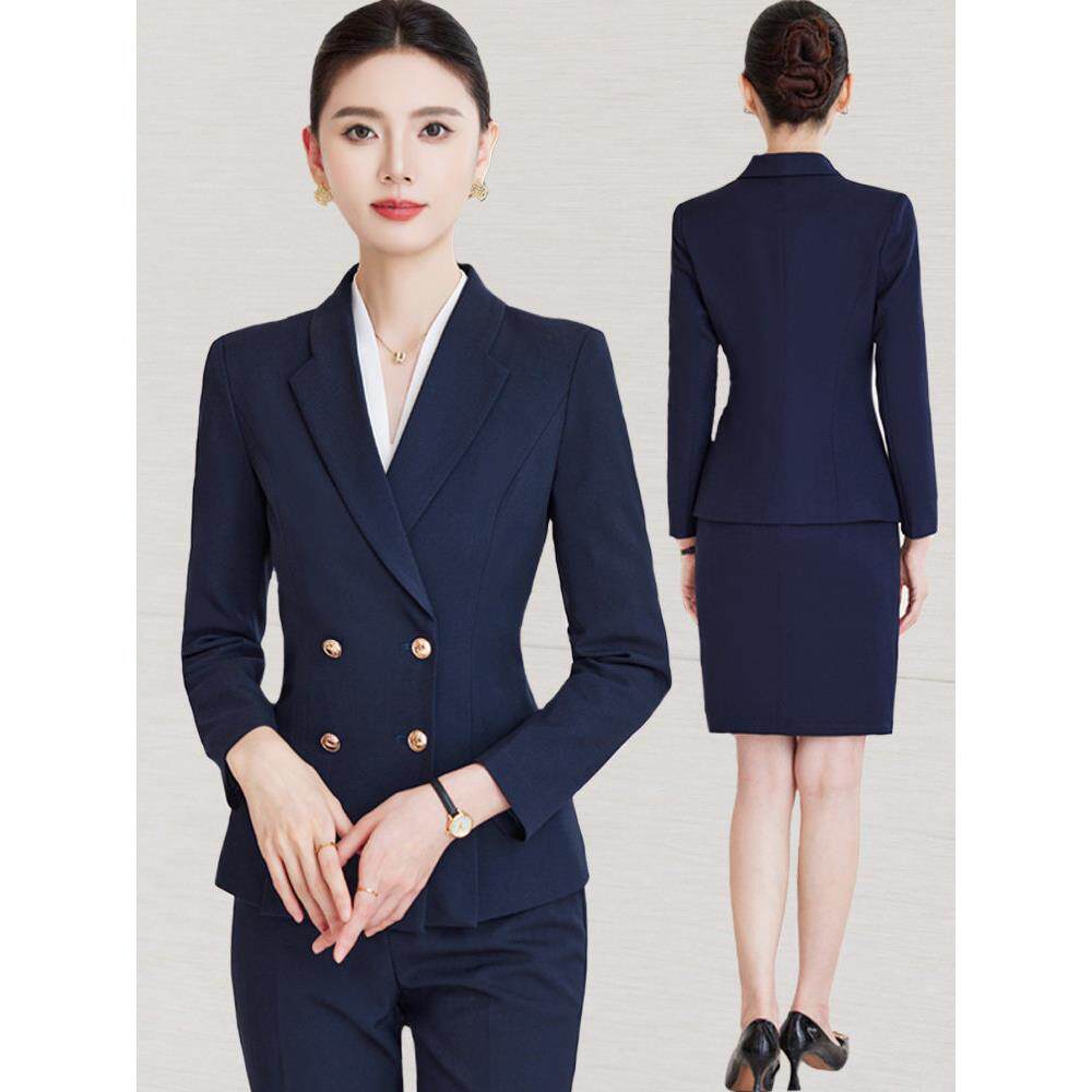 西装套装女时尚气质职业装正装西服珠宝店酒店经理案场前台工作服