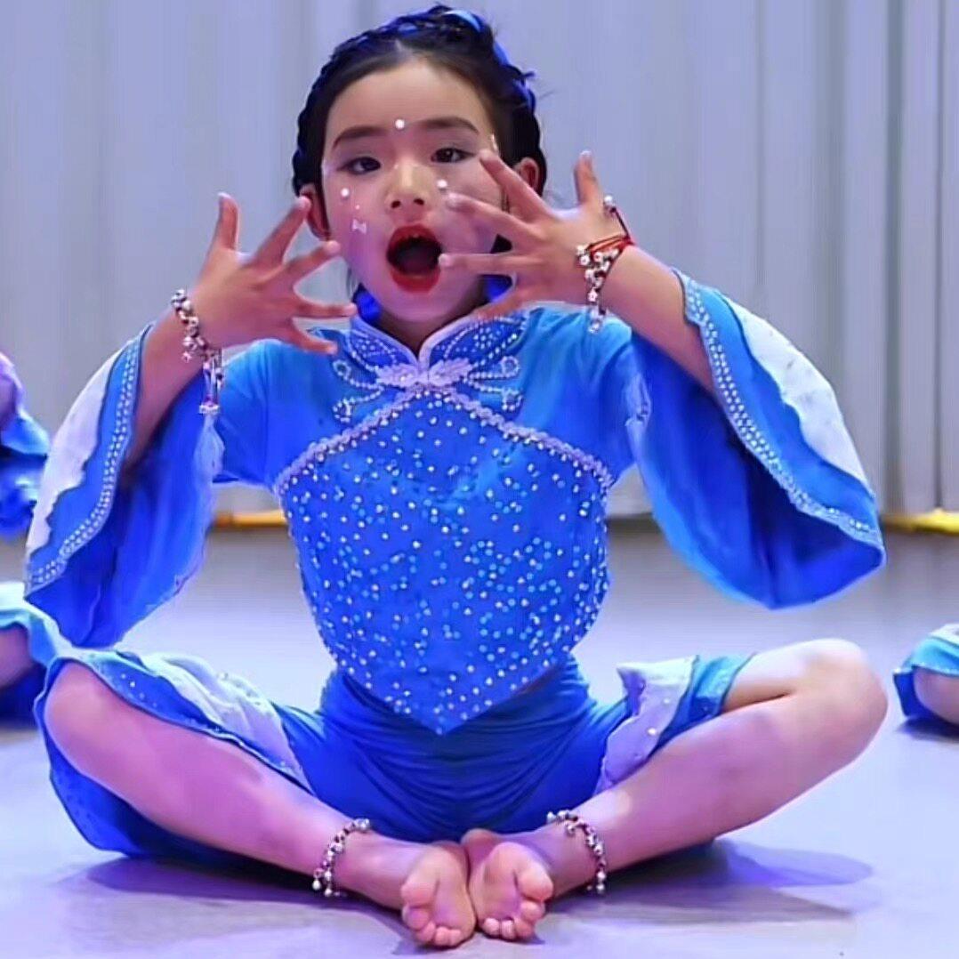 儿童马儿嘟嘟骑演出服幼儿童忆古典舞踩水舞服装粒粒盘中餐表演服