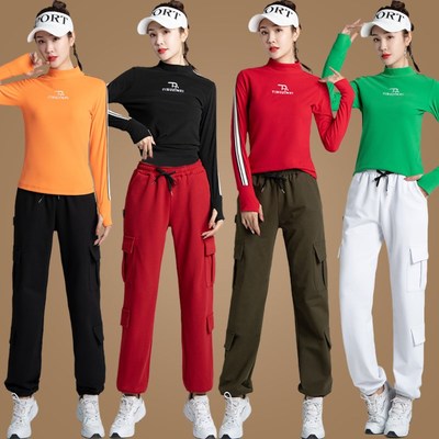 曳步舞蹈演出服广场舞服装运动套装健身女双面绒跳舞上衣秋冬新款
