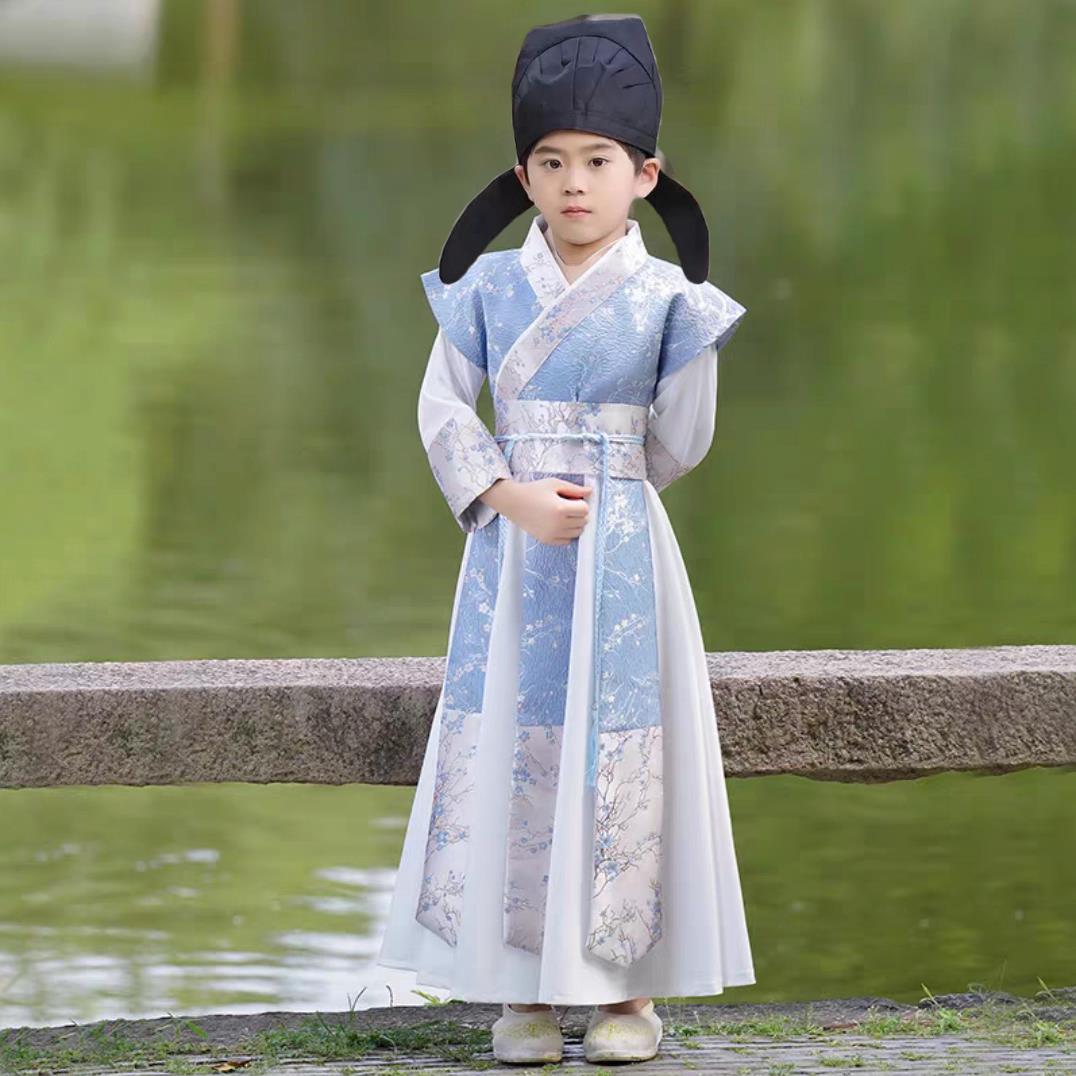 新款男童汉服春秋2025中国风国学服男古装帅气少爷服侠客儿童唐装