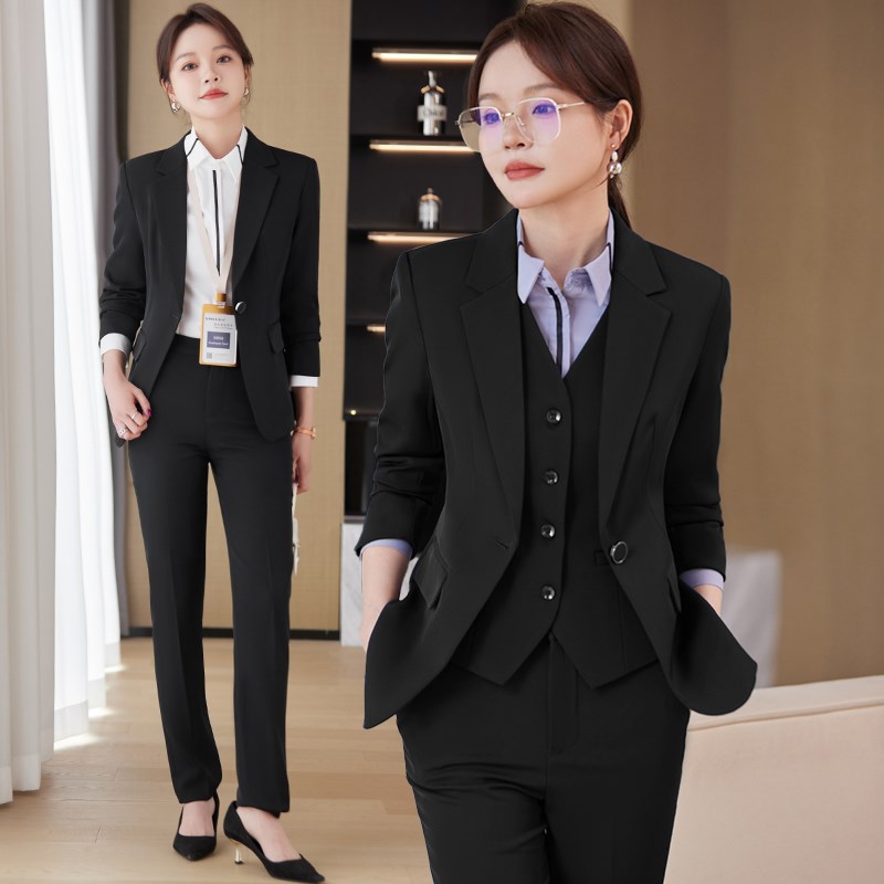 西装套装女职业气质工作服高级感酒店前台工装大学生商务正装外套