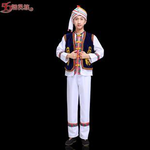 白族服装男少数民族云南大理马甲马褂彝族苗族成人纳西族土家族