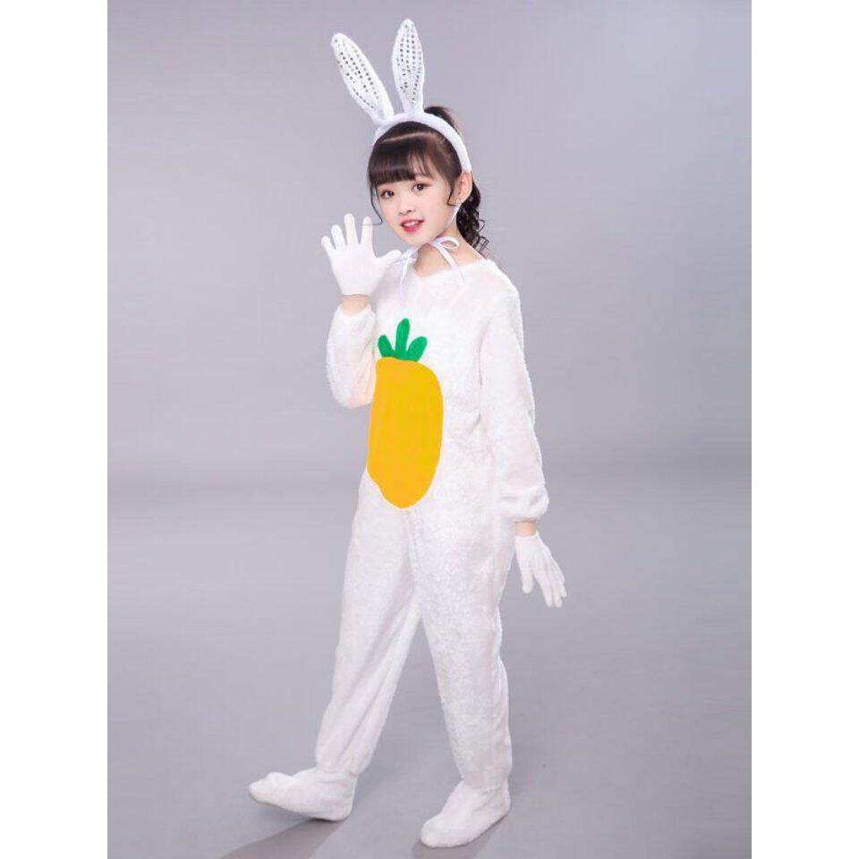 小兔子表演服儿童卡通风话剧演出服大灰狼小白兔小羊小猪小猴动物