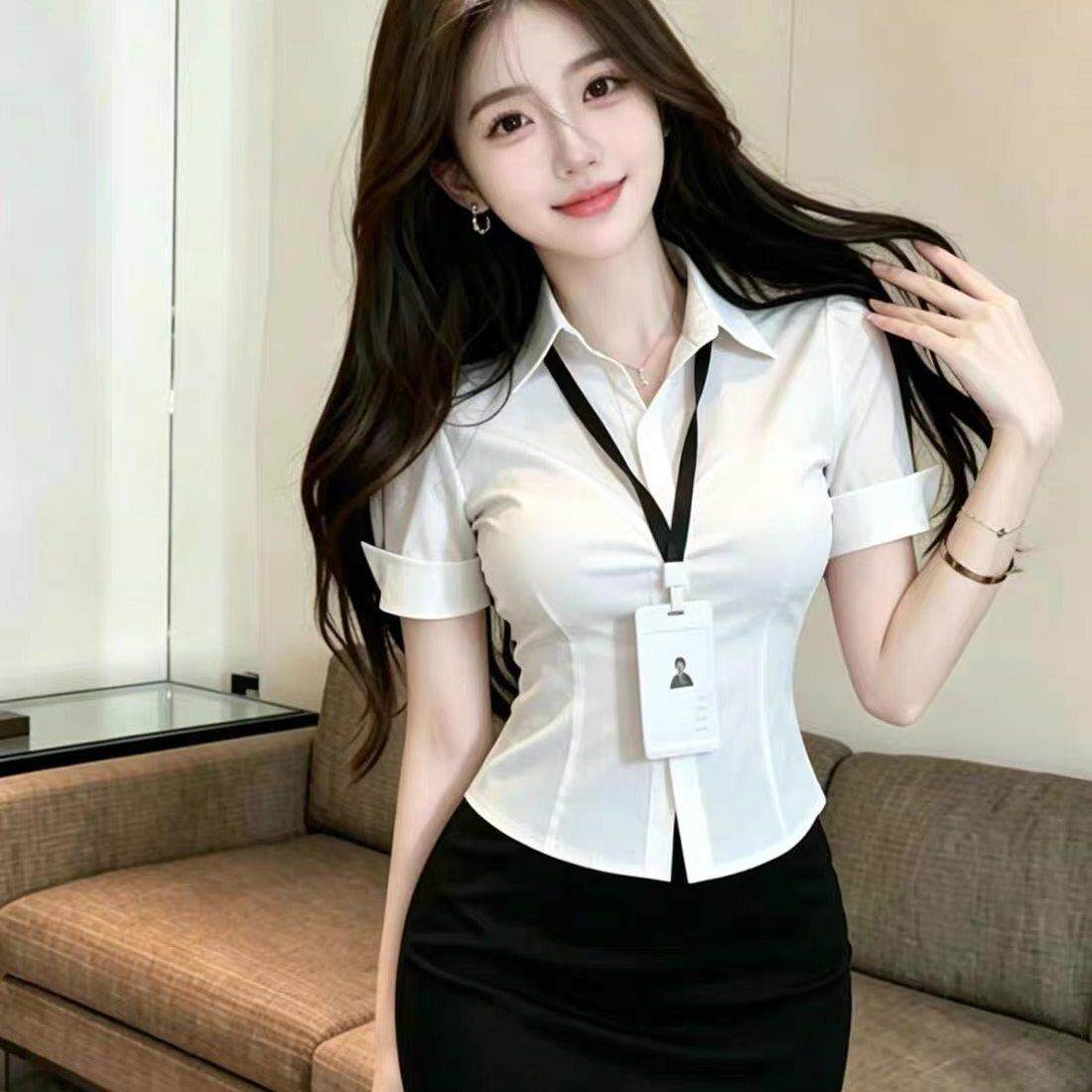 夜总店新款性感连衣裙子减龄柔式女装秘书制服足浴技师工作服