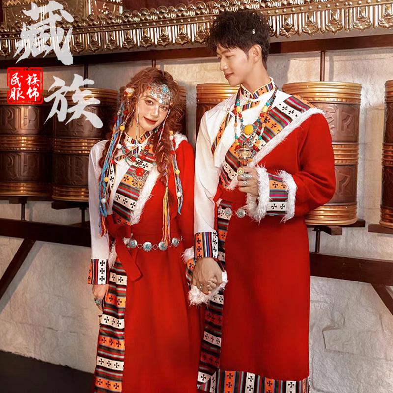 摄藏服藏族服装男款女藏袍舞蹈服民族演出服影旅拍写真cos张起灵