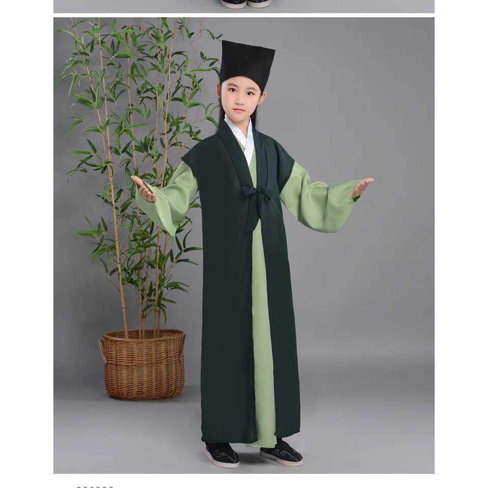 古装童装女襦裙书童国学服男女童三字经演出舞蹈表演服