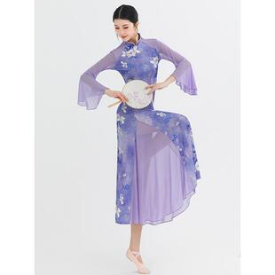 雨巷佳人舞蹈服装人间烟火演出服弹力舞蹈旗袍声声慢入画江南表演