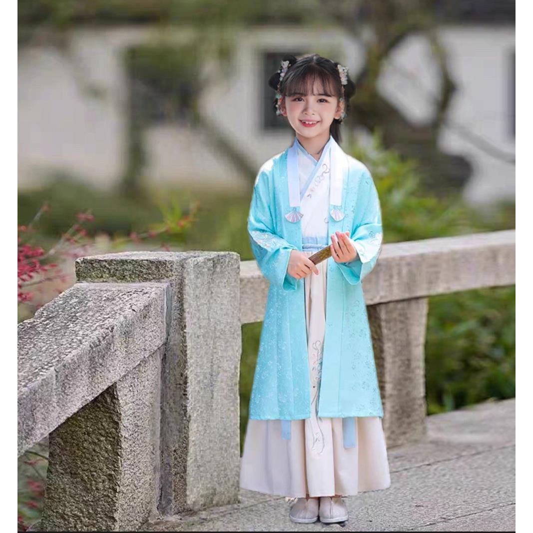 儿童古装汉服女童女孩宋朝古代才女李清照古诗词朗诵表演出服装