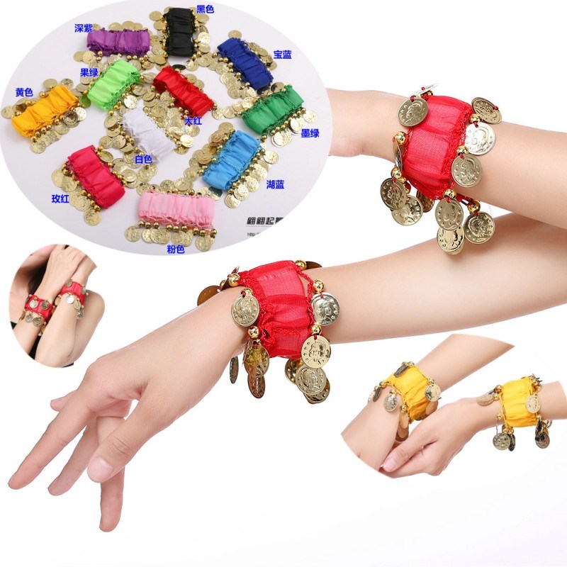 肚皮舞手链印度舞舞表演出饰品 肚皮舞雪纺手链手环配饰首饰腕带