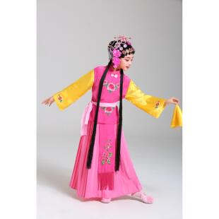 俏花旦演出服儿童京剧戏服心有翎兮舞蹈服小花旦幼儿戏曲表演服装
