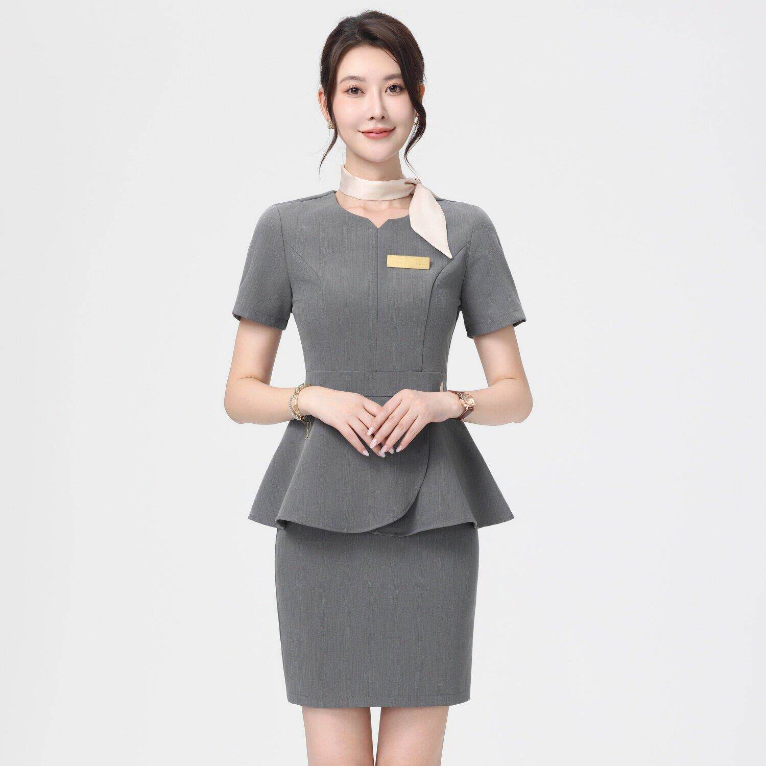 美容院工作服女西装职业套装春夏女装专用前台皮肤管理美容师高端