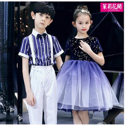 中小学生诗歌朗诵大合唱团体套装男女儿童幼儿抱婴袋裤朗诵演出服
