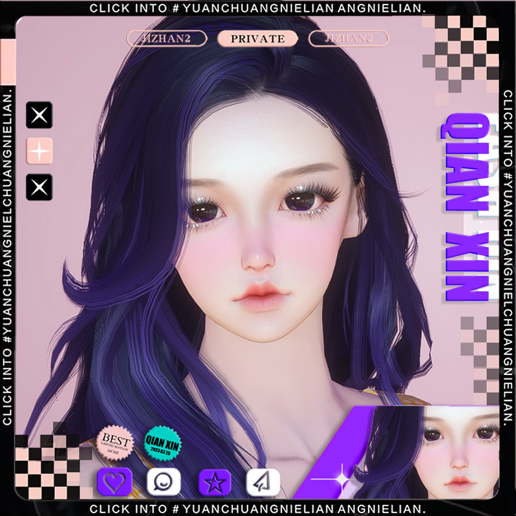 芊訫丨黎明觉醒捏脸丨赛博朋克sara丨黎明觉醒捏脸女丨总限量5款