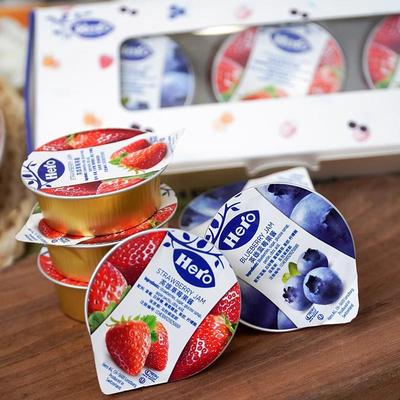 进口ero英雄餐果草H莓蓝莓酱早低脂小包装FDM迷你0脂涂抹面包酱酱