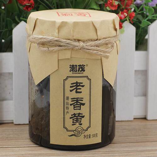 潮汕老黄手果ORX 潮州佛手蜜饯凉果 佛潮g茂佛手果500 黑佛手香柑