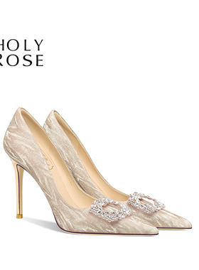 HolyRose【绮丽之境】婚鞋水晶鞋秀禾婚纱新娘订婚礼服鞋日常可穿
