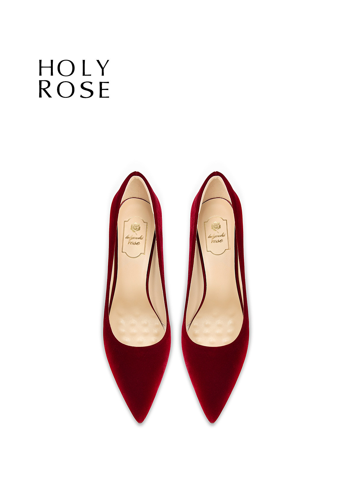 HOLYROSE RED HIGH HEELS WEDDING SHOES BRIDAL SHOES WOMENS CHINESE XIUHE DRESS WEDDING SHOES NICHE LUXURY SENSE IS NOT TIRED FEET