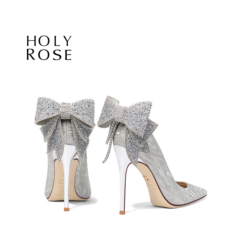 HolyRose时装水晶鞋婚鞋蝴蝶结