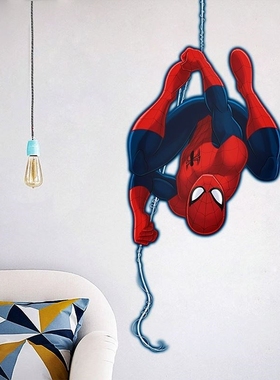 3d effect hero spiderman wall stickers for kids rooms nurse