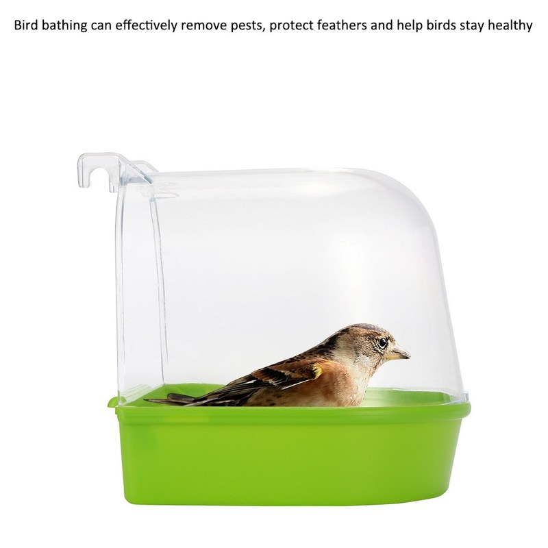 Cage Mounted Small Bird Parrot Budgie Pet Round Bath Basin