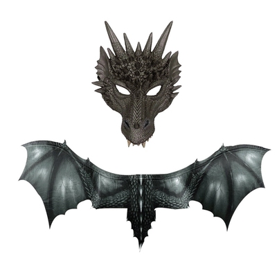 40# Demon Dragon Cosplay Costume Dinosaur Set Wing And Mask